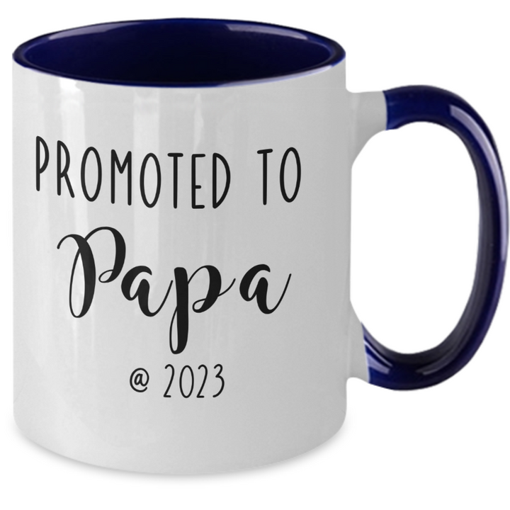 Fun Papa Two Toned Coffee Cup, Papa Gifts, Grandparents Day Present, New Baby Announcement, Papa 2023