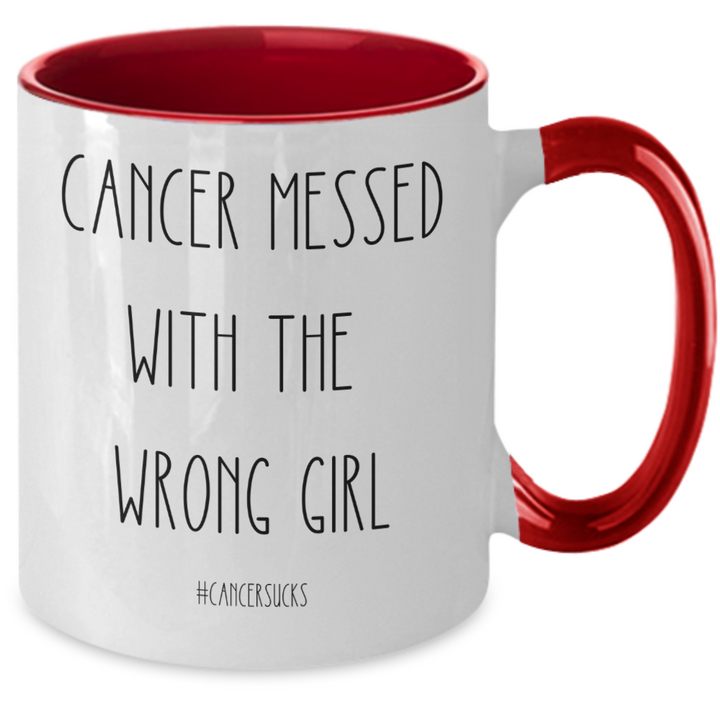 Cancer Messed with the Wrong Girl Survivor Mug