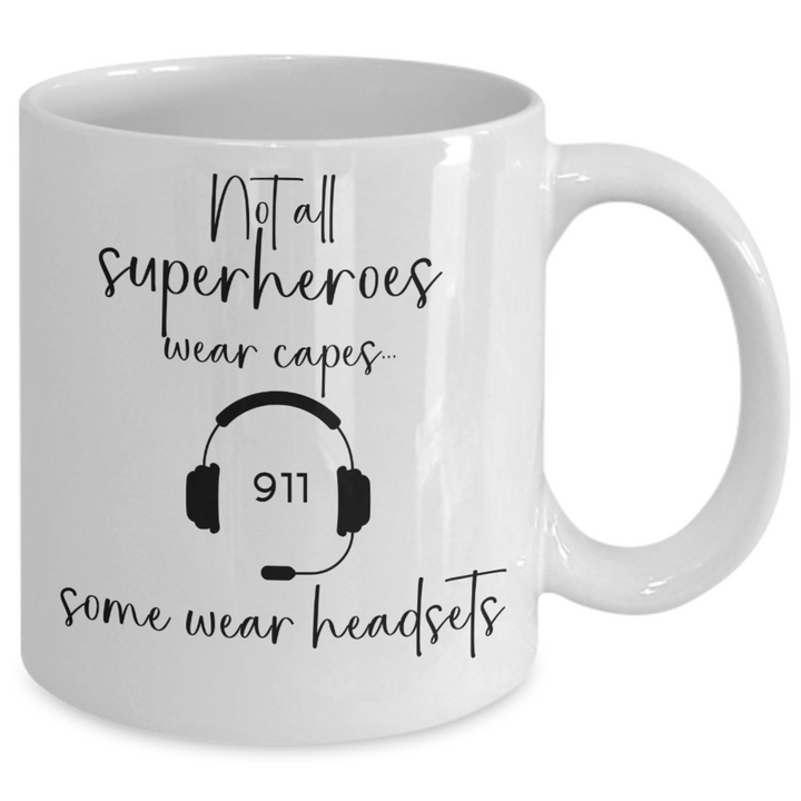 Police Dispatcher Mug, 911 Operator Gifts, Coffee Cup for Emergency Dispatcher, Superhero Mug, First Responder Birthday Present,