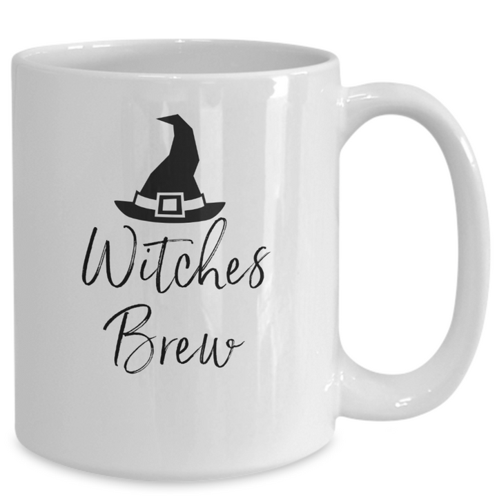 Witch Halloween Mug, Witches Brew Halloween Coffee Cup, Halloween Decor Presents for Friends and Family, Happy Halloween Decorations