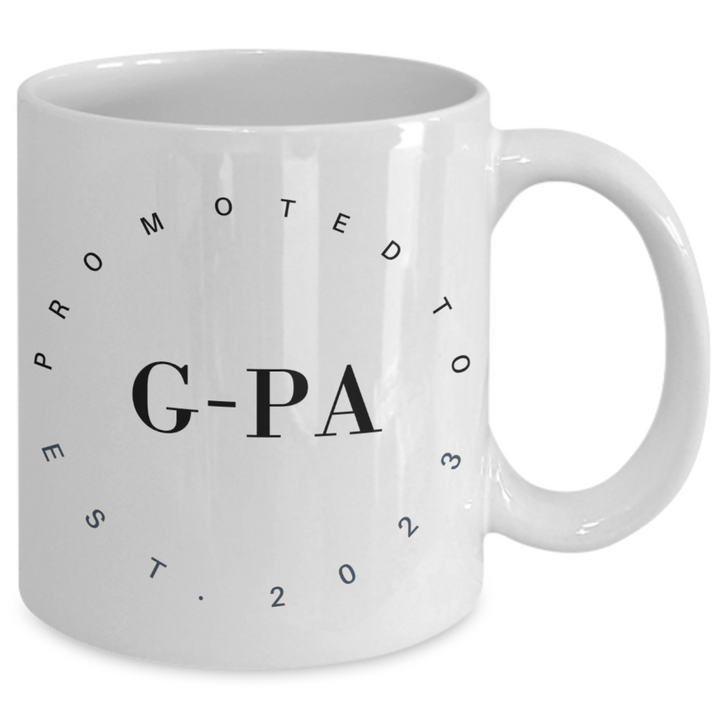 Funny Grandpa Mug, G-PA Coffee Cup, Gifts for G-PA from grandkids, Grandparent's Day, PRomoted to G-PA, for grandpa