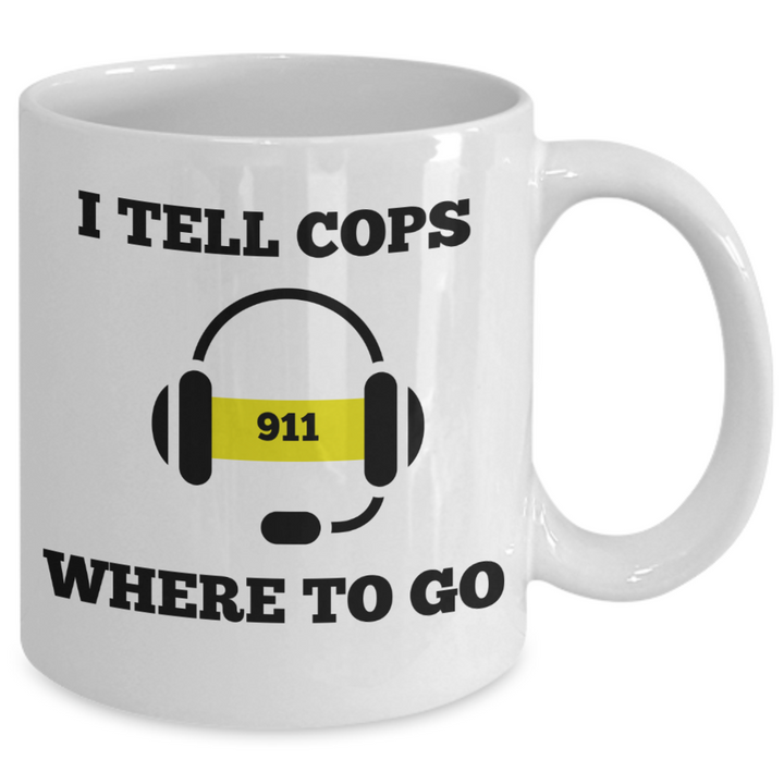 Funny 911 Operator Mug, Gift for 911 Police Dispatcher, Emergency Personnel Birthday Present, First Responder Retirement Gifts