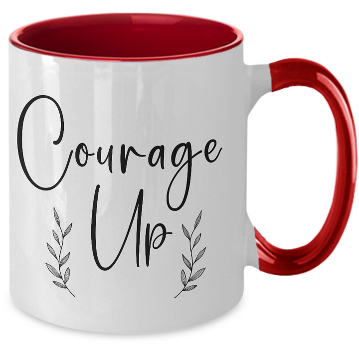 Motivational Courage Up Cancer Mug,