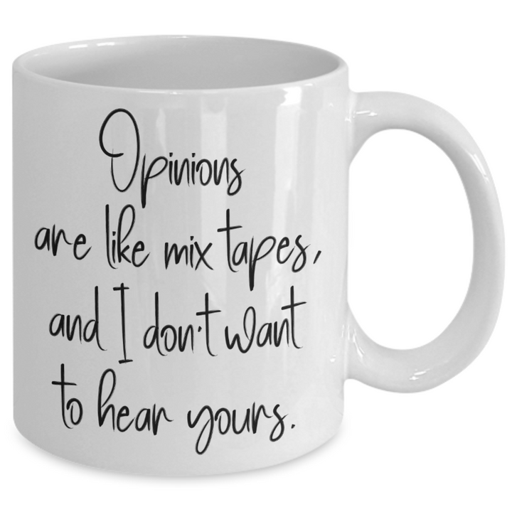 Sarcastic Opinion Mug, Gag Coffee Cup, Funny Mug Sayings, Best Friend Birthday, Novelty Gifts for Coworkers