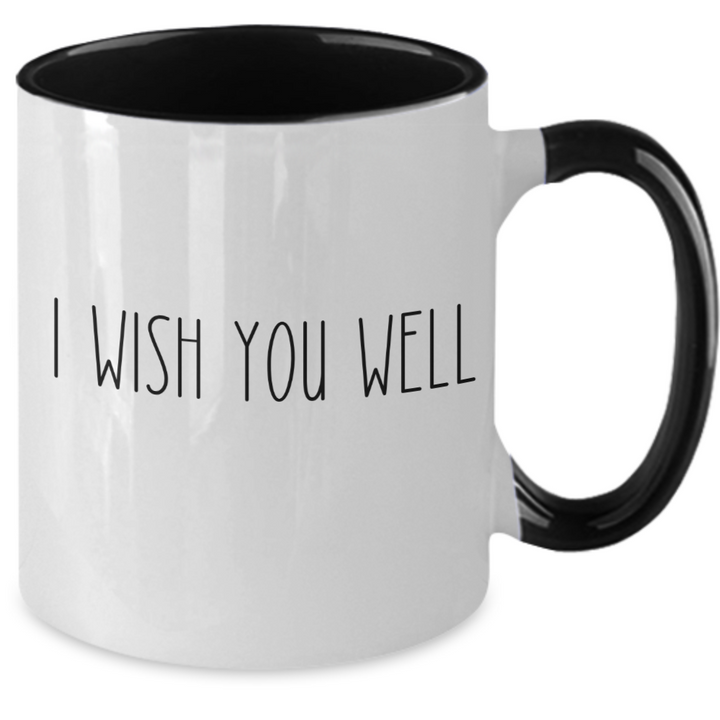 Celebrity Sayings Mug, I Wish You Well Two Toned Coffee cup, Pop Culture 2023, Trendy Sayings Gifts for Friends and Family, Celebrity Trials