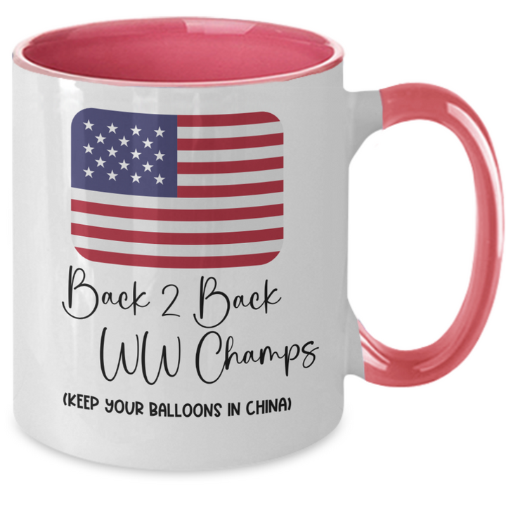 Funny USA Mug, Chinese Balloon Two Toned Political Coffee Cup, Trending Political Satire Topic, Biden Administration, Gifts for Veteran's Birthday