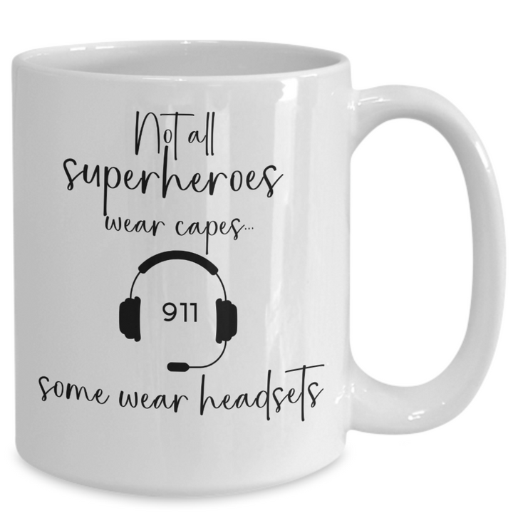 Police Dispatcher Mug, 911 Operator Gifts, Coffee Cup for Emergency Dispatcher, Superhero Mug, First Responder Birthday Present,