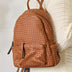 Trendy Leather Woven Backpack