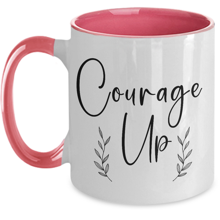 Motivational Courage Up Cancer Mug,