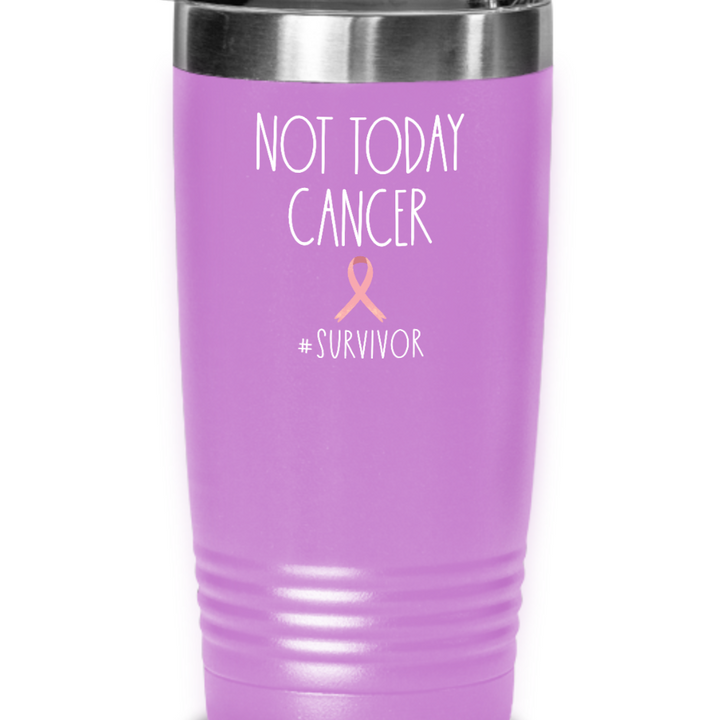 Cancer Survivor Tumbler Mug, Stainless Steel Cancer Tumbler With Lid, Cancer Survivor Presents for Friends, Breast Cancer Awareness