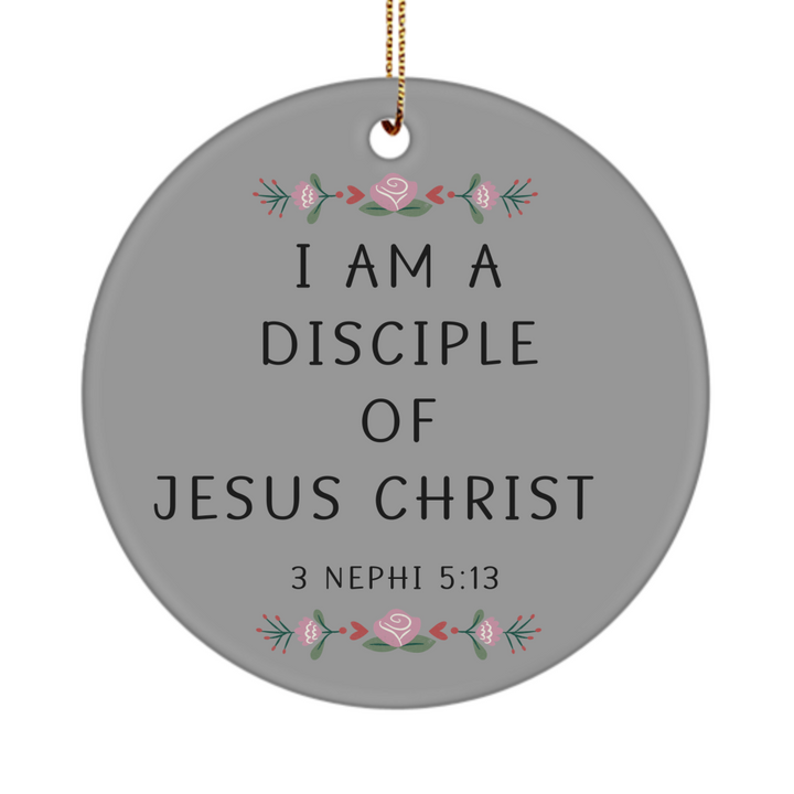 LDS Youth Ceramic Ornament, 2024 Youth Theme, I am A Disciple of Jesus Christ