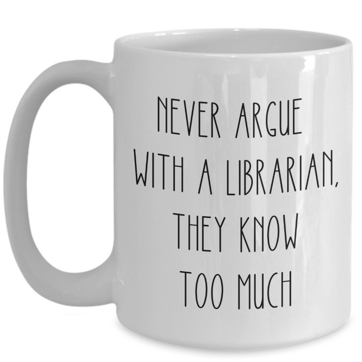 Funny Librarian Mug, Librarian Coffee Cup, Gift for School Librarian, Librarian Appreciation Present, School Library Month