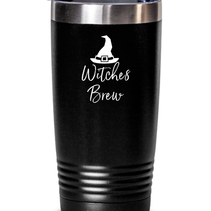 Witches Brew Halloween Tumbler, Witches Brew Stainless Steel 20 ounce, 30 oz mug, Witch Halloween Coffee Tumbler