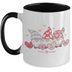Cute Gnome Mug, Valentine's Day Gnome Two Toned Coffee Cup, Love Each Other, Special Gnome Gifts for Friends or Family