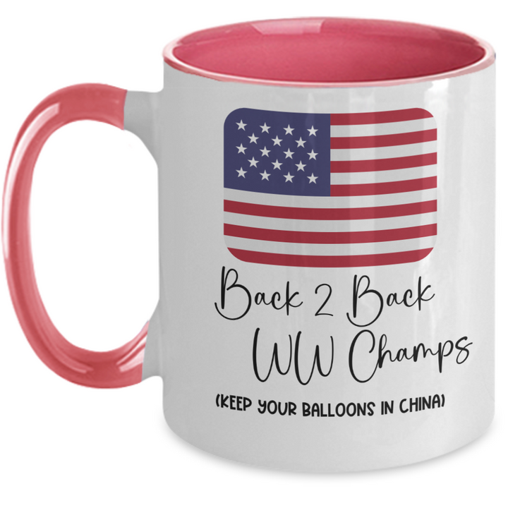 Funny USA Mug, Chinese Balloon Two Toned Political Coffee Cup, Trending Political Satire Topic, Biden Administration, Gifts for Veteran's Birthday