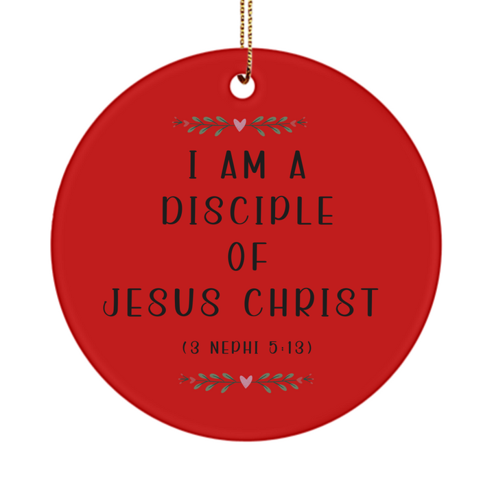 LDS Youth Theme 2024 Ornament, I Am A Disciple of Jesus Christ, Church of Jesus Christ of Latter-day Saints Ornament