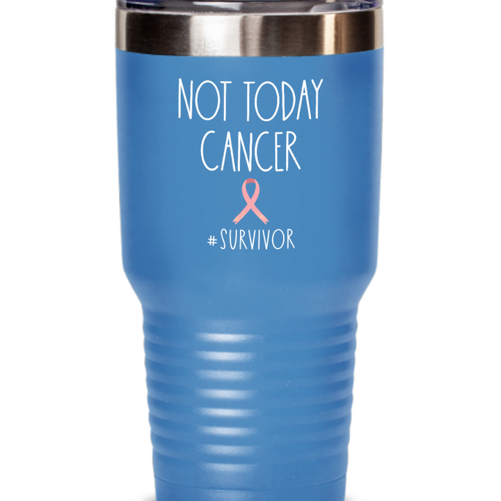 Cancer Survivor Tumbler Mug, Stainless Steel Cancer Tumbler With Lid, Cancer Survivor Presents for Friends, Breast Cancer Awareness