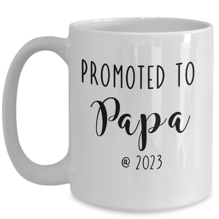 Funny Papa Mug, Gifts for Papa, Papa Coffee Cup, Promoted to Papa 2023, Baby Announcement, Grandparents Day Presents from Grandkids