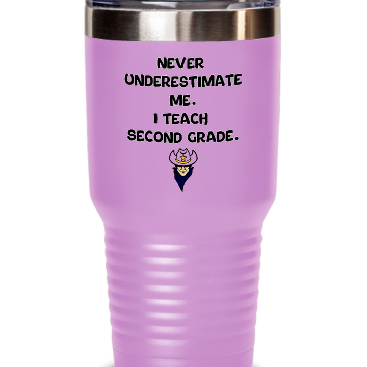 Funny Second Grade Teacher Tumbler, 20 oz 30 stainless steel, North Ridgeville Rangers, Teacher Appreciation Gifts, End of School Gift for Teacher