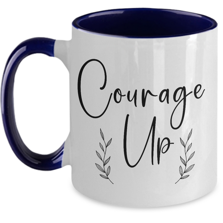 Motivational Courage Up Cancer Mug,