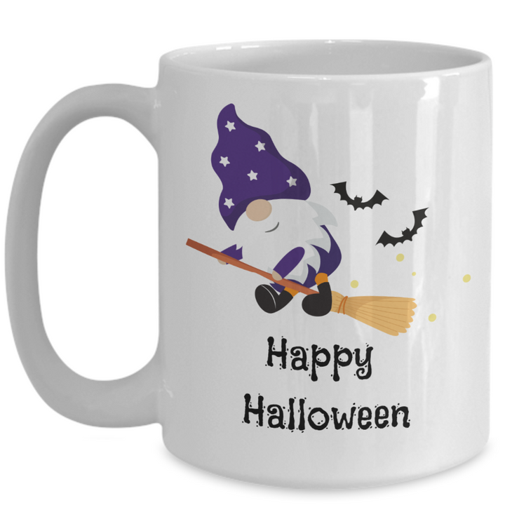 Happy Halloween Gnome Mug, Halloween Coffee Cup, Halloween Housewarming Presents for Friends and Family, Halloween Drinkware