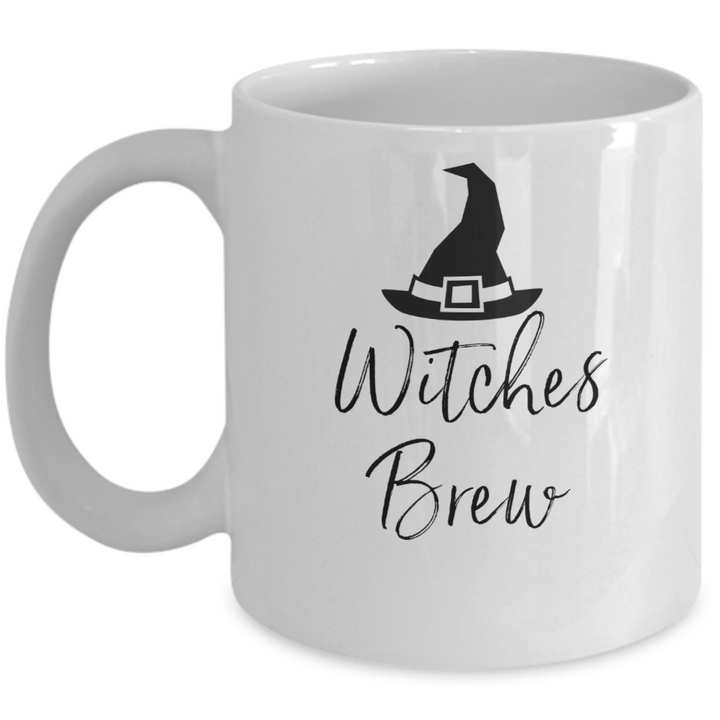 Witch Halloween Mug, Witches Brew Halloween Coffee Cup, Halloween Decor Presents for Friends and Family, Happy Halloween Decorations