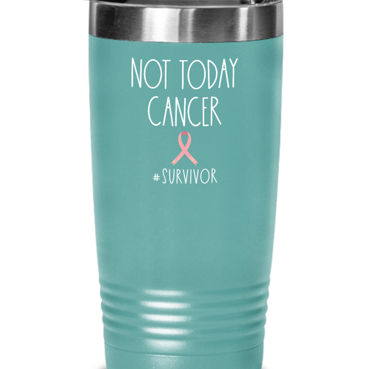 Cancer Survivor Tumbler Mug, Stainless Steel Cancer Tumbler With Lid, Cancer Survivor Presents for Friends, Breast Cancer Awareness