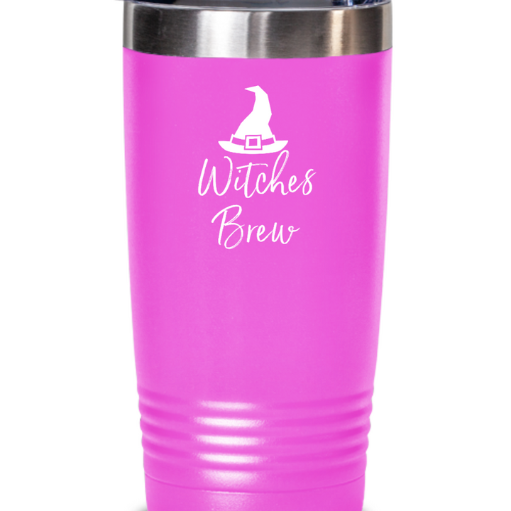 Witches Brew Halloween Tumbler, Witches Brew Stainless Steel 20 ounce, 30 oz mug, Witch Halloween Coffee Tumbler