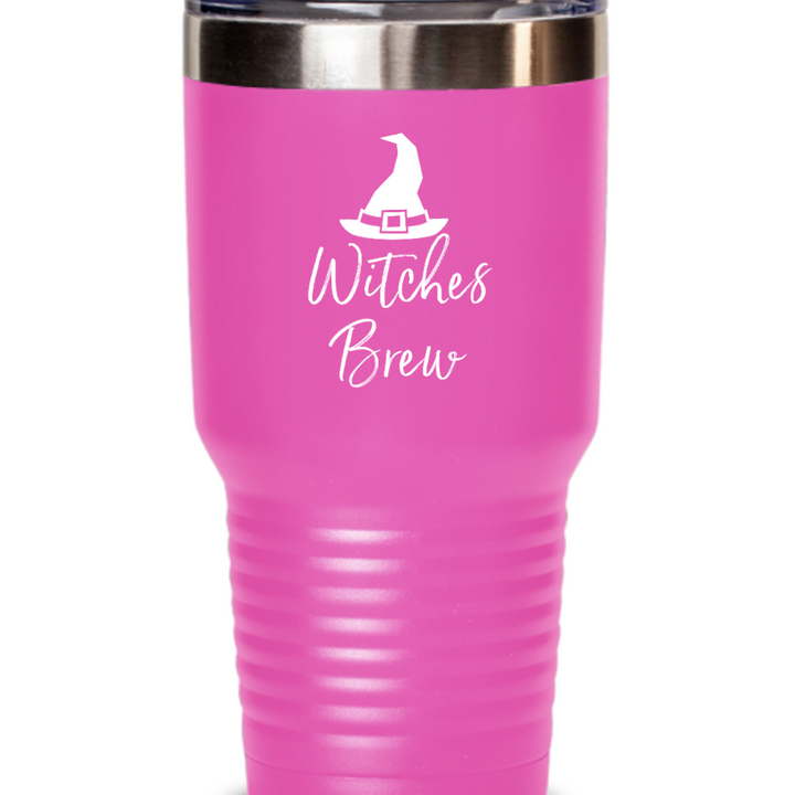 Witches Brew Halloween Tumbler, Witches Brew Stainless Steel 20 ounce, 30 oz mug, Witch Halloween Coffee Tumbler