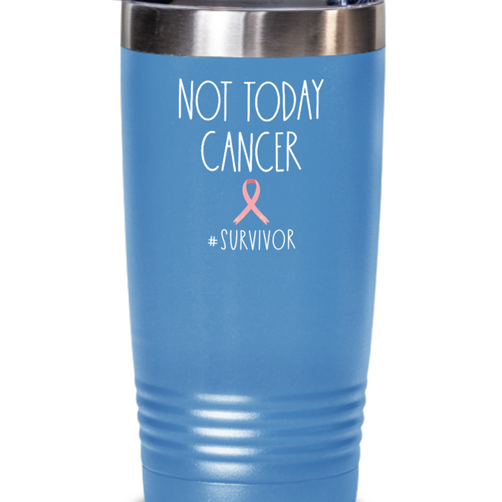 Cancer Survivor Tumbler Mug, Stainless Steel Cancer Tumbler With Lid, Cancer Survivor Presents for Friends, Breast Cancer Awareness