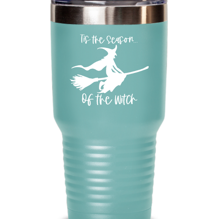 Gag Halloween Witch Tumbler Mug,Witch Halloween Drinkware, Halloween Decor for Friends and Family, Witch Broomstick Tumbler