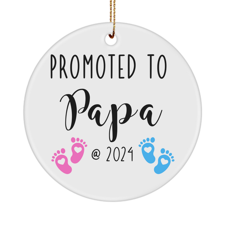 Papa Ornament Gifts, New Papa Gift, Baby Announcement for Papa, Promoted to Papa 2024, Grandparents Day Presents