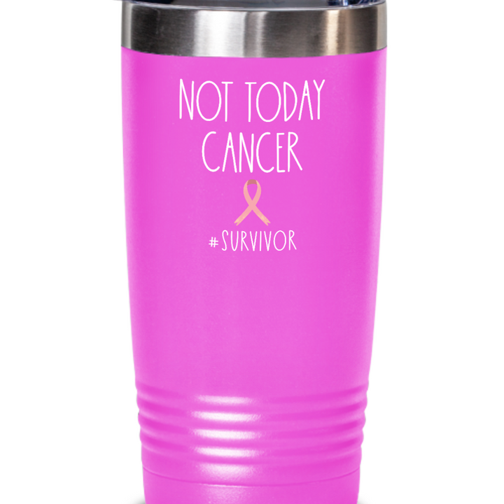 Cancer Survivor Tumbler Mug, Stainless Steel Cancer Tumbler With Lid, Cancer Survivor Presents for Friends, Breast Cancer Awareness