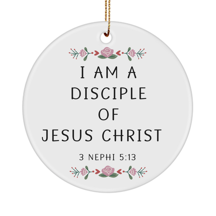 LDS Youth Ceramic Ornament, 2024 Youth Theme, I am A Disciple of Jesus Christ