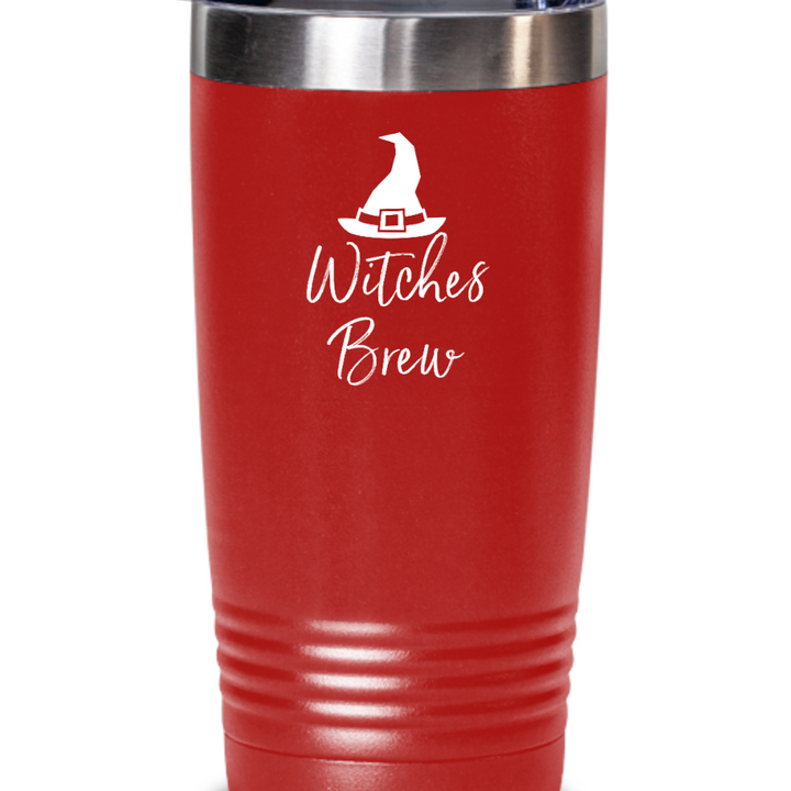 Witches Brew Halloween Tumbler, Witches Brew Stainless Steel 20 ounce, 30 oz mug, Witch Halloween Coffee Tumbler