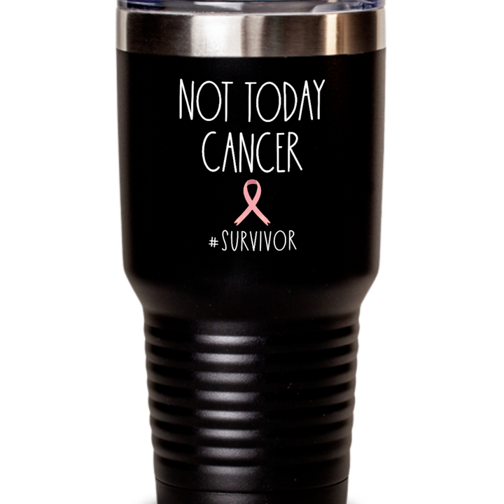 Cancer Survivor Tumbler Mug, Stainless Steel Cancer Tumbler With Lid, Cancer Survivor Presents for Friends, Breast Cancer Awareness