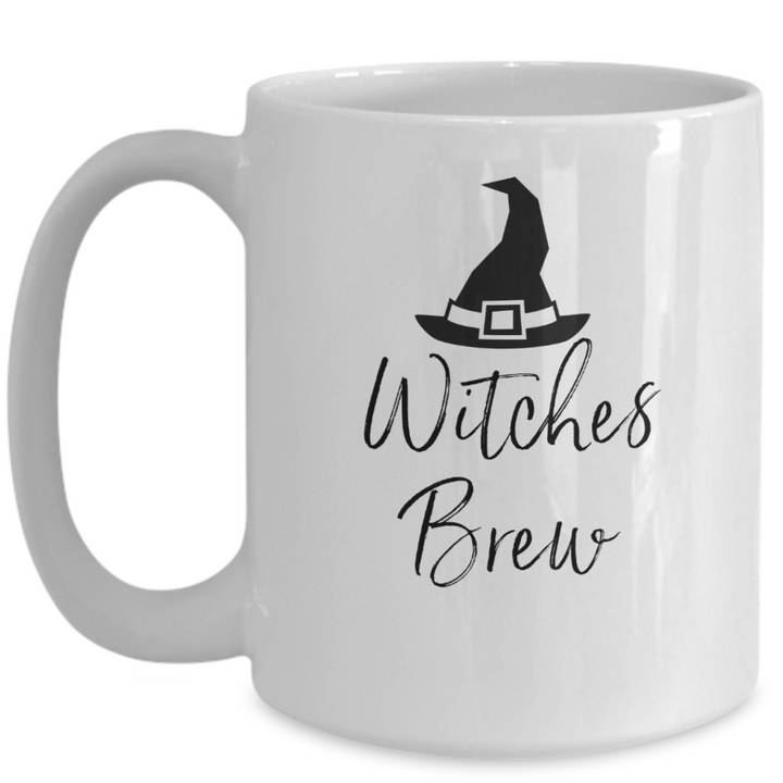 Witch Halloween Mug, Witches Brew Halloween Coffee Cup, Halloween Decor Presents for Friends and Family, Happy Halloween Decorations