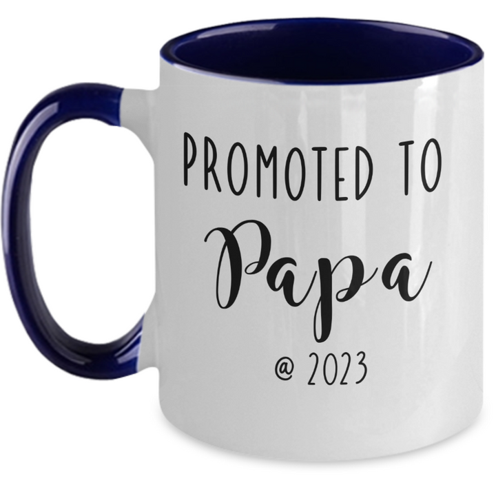 Fun Papa Two Toned Coffee Cup, Papa Gifts, Grandparents Day Present, New Baby Announcement, Papa 2023