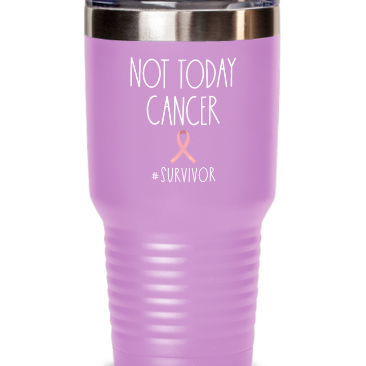 Cancer Survivor Tumbler Mug, Stainless Steel Cancer Tumbler With Lid, Cancer Survivor Presents for Friends, Breast Cancer Awareness