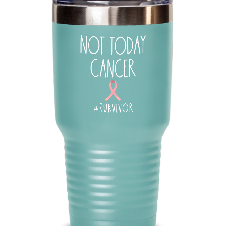 Cancer Survivor Tumbler Mug, Stainless Steel Cancer Tumbler With Lid, Cancer Survivor Presents for Friends, Breast Cancer Awareness