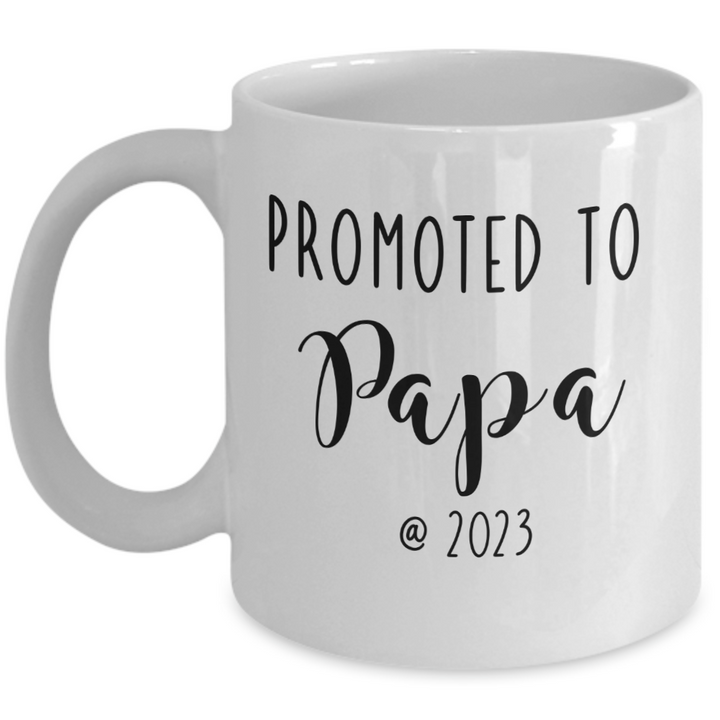 Funny Papa Mug, Gifts for Papa, Papa Coffee Cup, Promoted to Papa 2023, Baby Announcement, Grandparents Day Presents from Grandkids