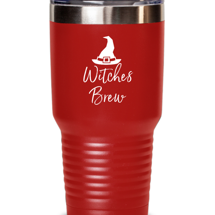 Witches Brew Halloween Tumbler, Witches Brew Stainless Steel 20 ounce, 30 oz mug, Witch Halloween Coffee Tumbler