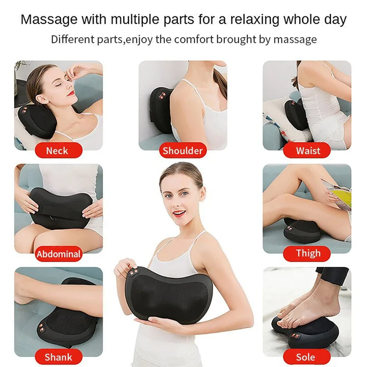 Electric Massage Pillow, Massage Pillow to Relieve Tension, Restorative Health and Wellness Gifts,