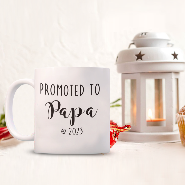 Funny Papa Mug, Gifts for Papa, Papa Coffee Cup, Promoted to Papa 2023, Baby Announcement, Grandparents Day Presents from Grandkids