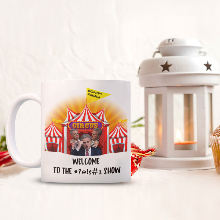 Funny Political Kevin McCarthy Mug, US Government Coffee Cup, Speaker McCarthy Mug, Political Satire Gifts for Friends and Family, Welcome to the show