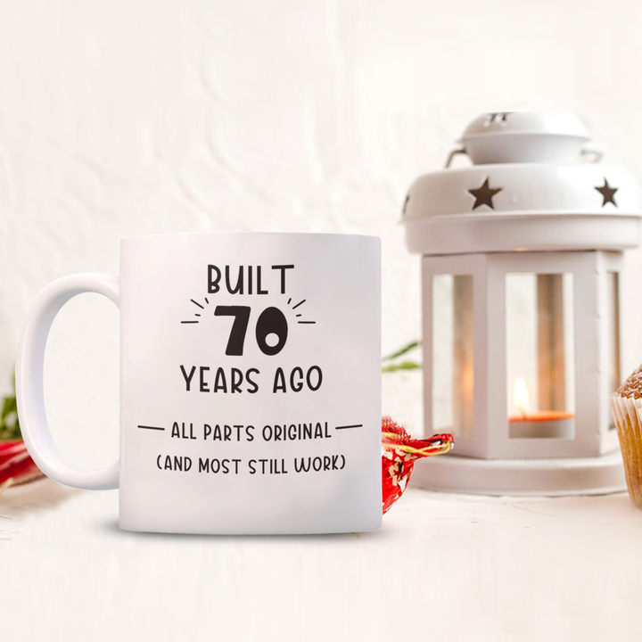 Funny 70th Birthday Mug, Gag Gift for 70th Birthday, Sarcastic 70th Birthday Coffee Cup, Seventy-years-old
