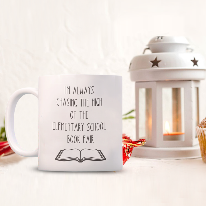 Funny Book Fair Mug, Coffee Cup Gifts for Elementary School Teacher, Funny Librarian Birthday Present, Teacher Appreciation