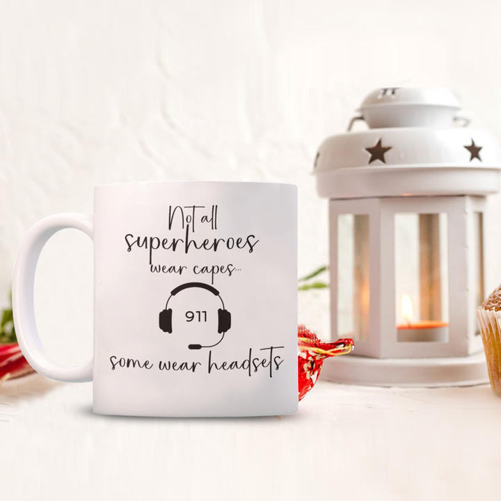 Police Dispatcher Mug, 911 Operator Gifts, Coffee Cup for Emergency Dispatcher, Superhero Mug, First Responder Birthday Present,