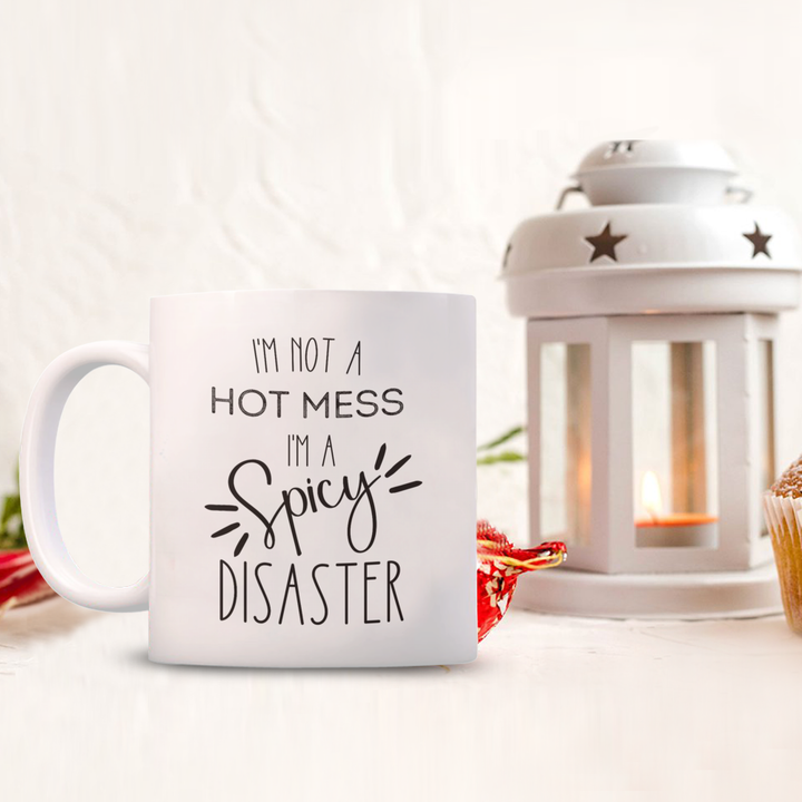Funny Hot Mess Mug, Hot Mess Spicy Disaster Coffee Cup, Funny Coffee Cup, Trendy Sayings Mug, Hot Mess Gifts for Her