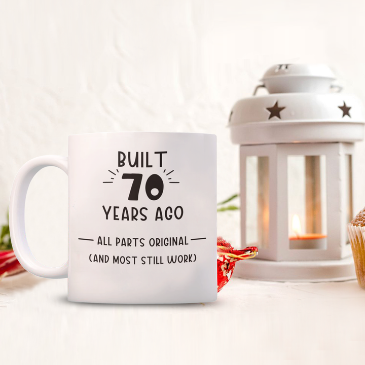 Funny 70th Birthday Mug, Gag Gift for 70th Birthday, Sarcastic 70th Birthday Coffee Cup, Seventy-years-old